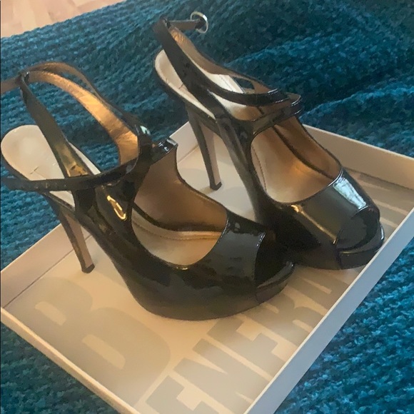 BCBG Black Patent Leather Heels - Picture 1 of 3
